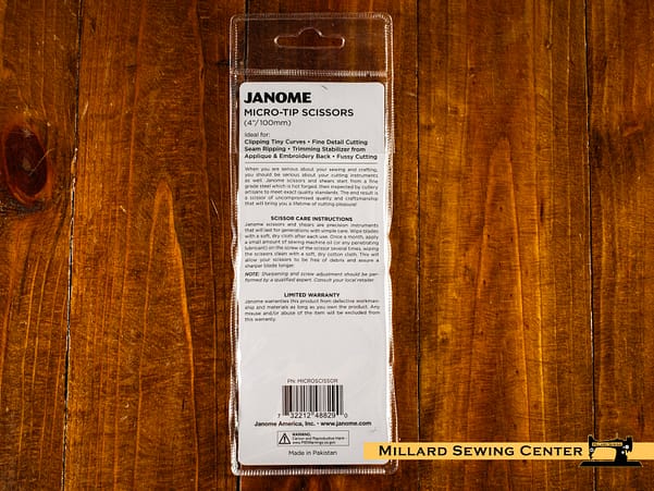 Scissors, 4” Micro-Tip by Janome