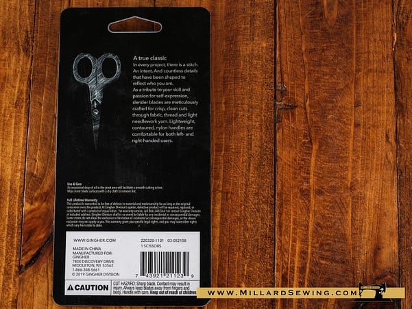 Scissors, 4′′ Embroidery Lightweight Series by Gingher
