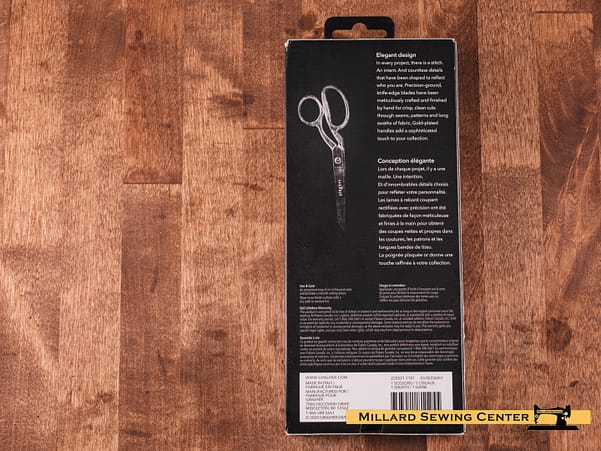 Scissors, 8′′ Dressmaker Shears with Knife Edge & Gold Handles by Gingher