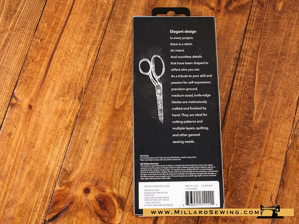 Scissors, 7′′ Dressmaker Shears with Knife Edge by Gingher