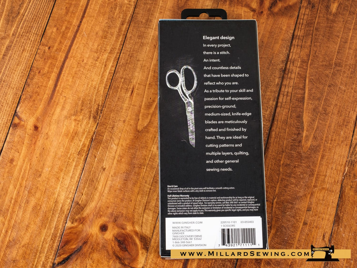 Scissors, 7′′ Dressmaker Shears with Knife Edge by Gingher
