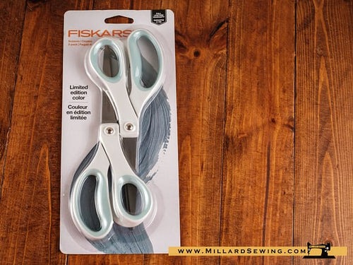 Scissors, 8′′ Performance Softgrip Titanium Fashion Sea Mist Eclipse Scissors by Fiskars 2Pack