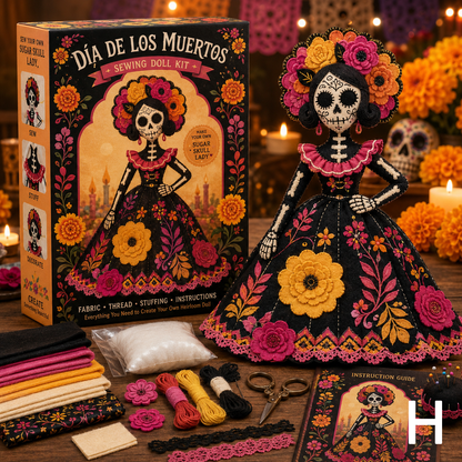 🔥50% Off Last Day-Day of the Dead Patchwork Doll DIY Kit