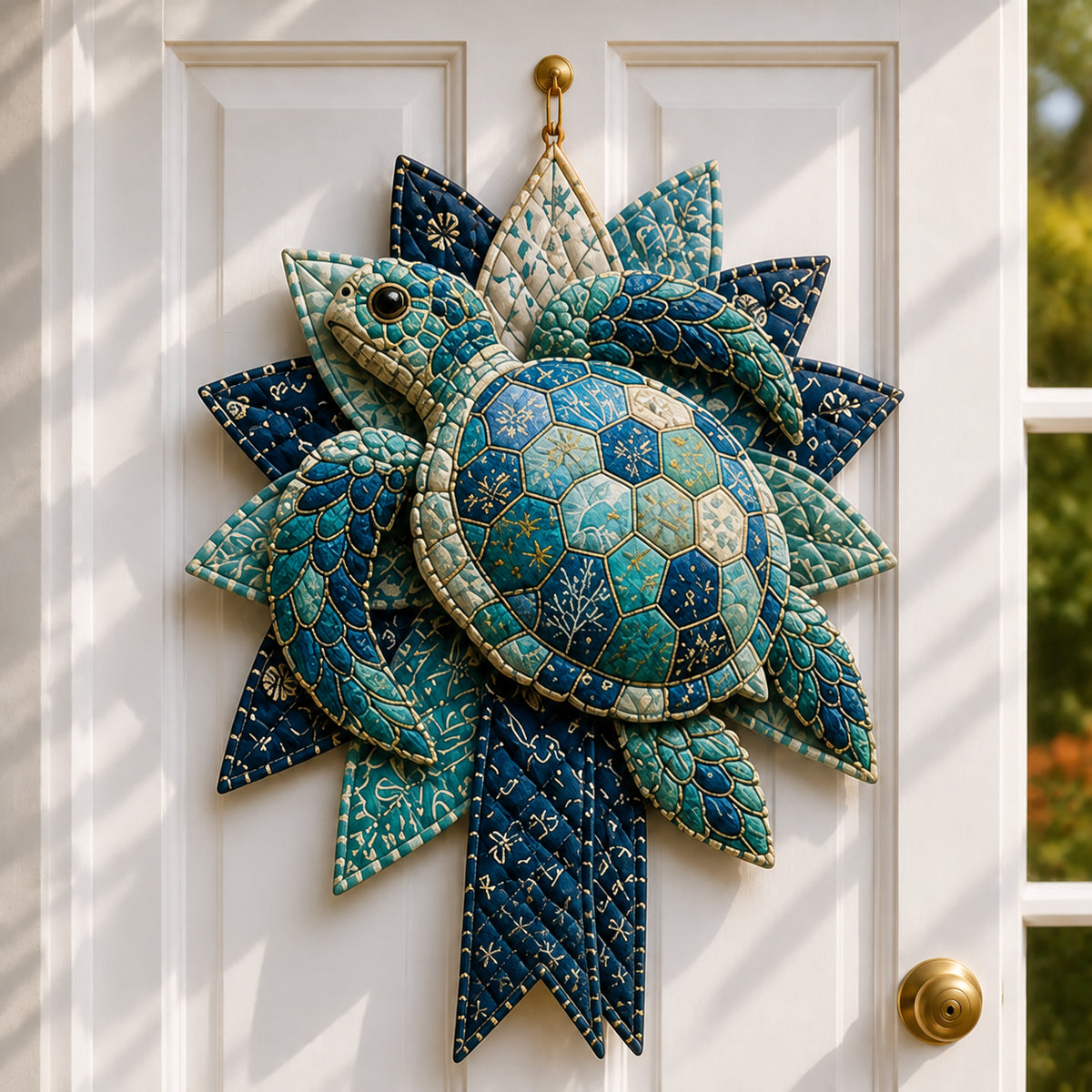 ⏳ Last Day 49% OFF – 🌊 Coastal Quilted Ocean Wreath DIY Sewing Kit