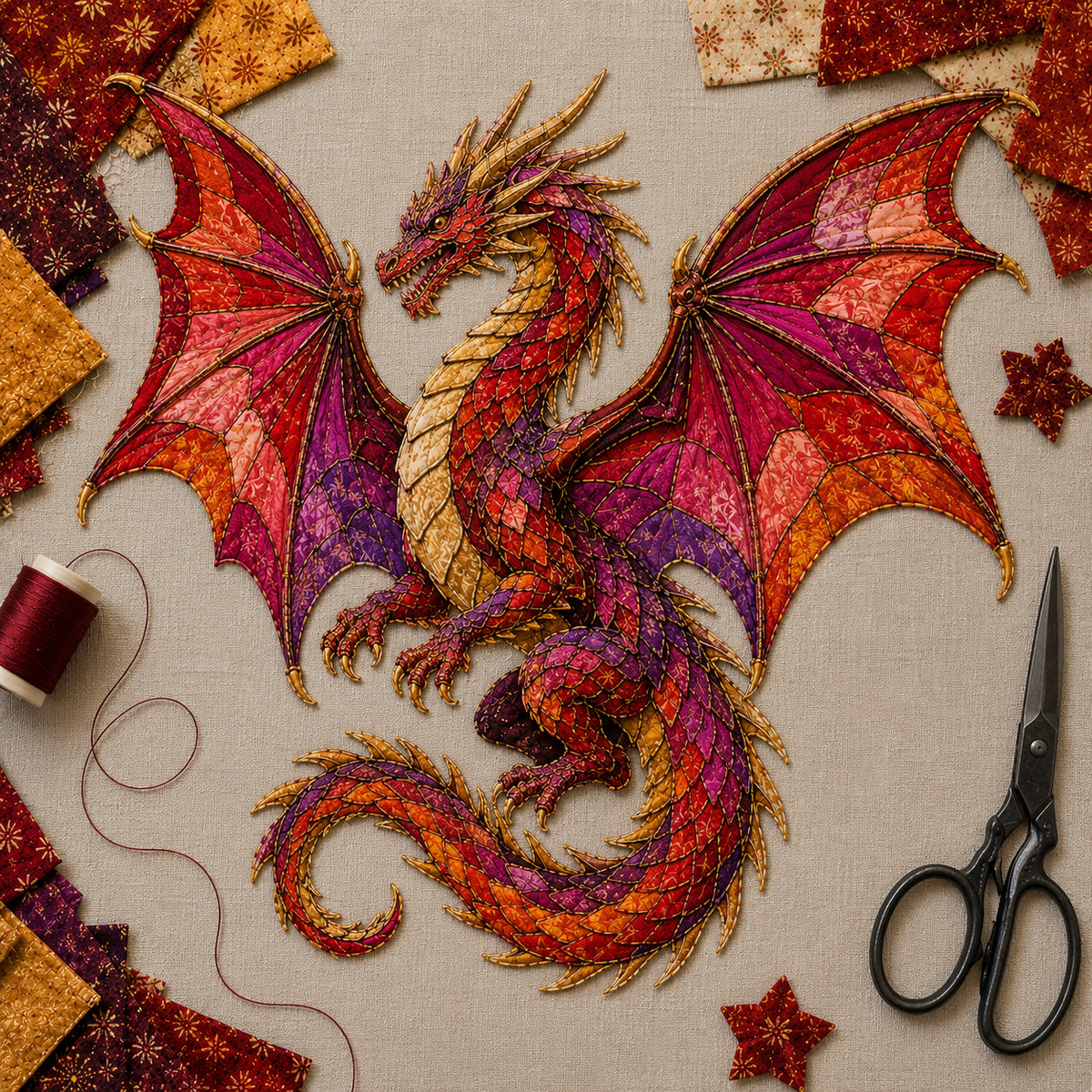 Legendary Creatures DIY Patchwork Art Kit