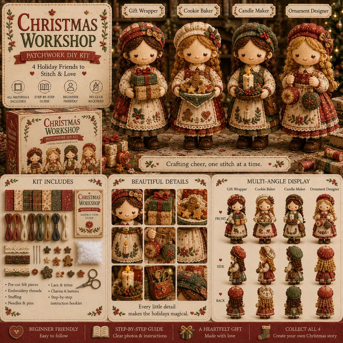 🎁Last Day Buy 2 Save 10%🧵 Tiny Worlds Collection – Patchwork DIY Kit Series