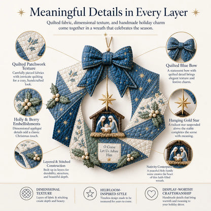 ⏳ Last Day 49% OFF – 🎄Beginner-Friendly DIY Christmas Fabric Wreath Kit Collection | Complete Kit with Coordinated Fabrics, Wreath Materials & Step-by-Step Guide Included 💕