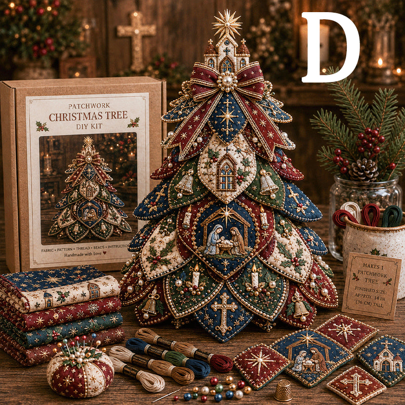 🔥49% Off Last Day ✝️ Religious-Themed Beaded & Quilted Christmas Tree DIY Kit
