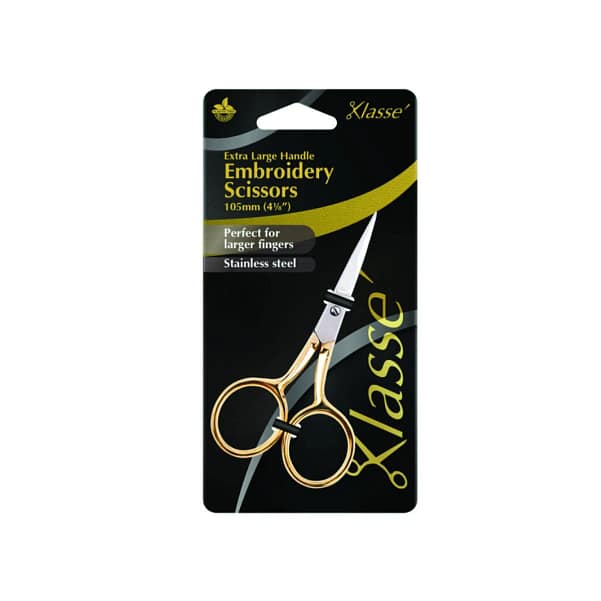 Scissors, 4-1/8′′ Embroidery Micro Type with Gold-Handle by Klasse