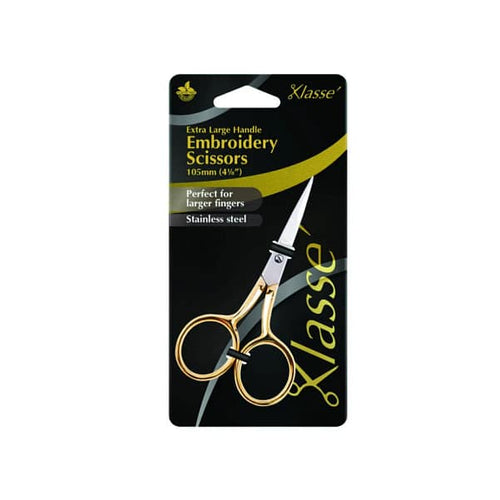 Scissors, 4-1/8′′ Embroidery Micro Type with Gold-Handle by Klasse