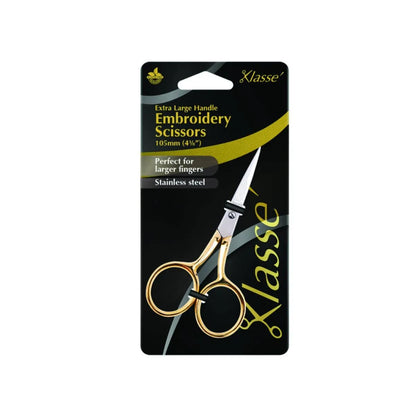 Scissors, 4-1/8′′ Embroidery Micro Type with Gold-Handle by Klasse
