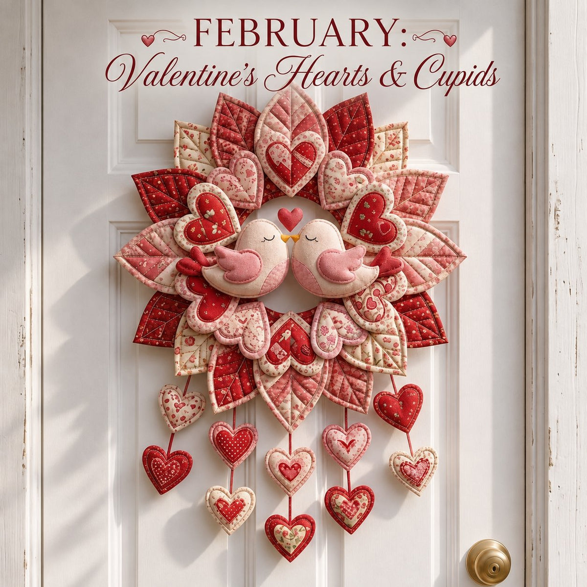 12-Month Themed Quilted Door Hanger Sewing Kit | Beginner-Friendly DIY with Fabrics & Instructions