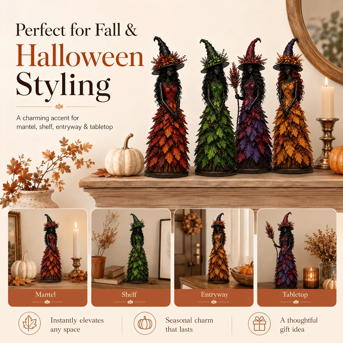 📦 Free Shipping🧙‍♀️Enchanted Autumn Witch Figurine