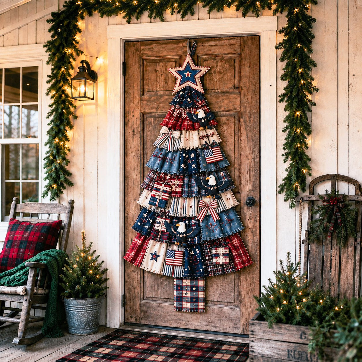 Beginner-Friendly DIY Oversized Patchwork Christmas Tree Door Hanging Kit | Complete Kit with All Tools & Step-by-Step Guide Included