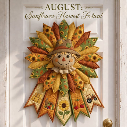 12-Month Themed Quilted Door Hanger Sewing Kit | Beginner-Friendly DIY with Fabrics & Instructions