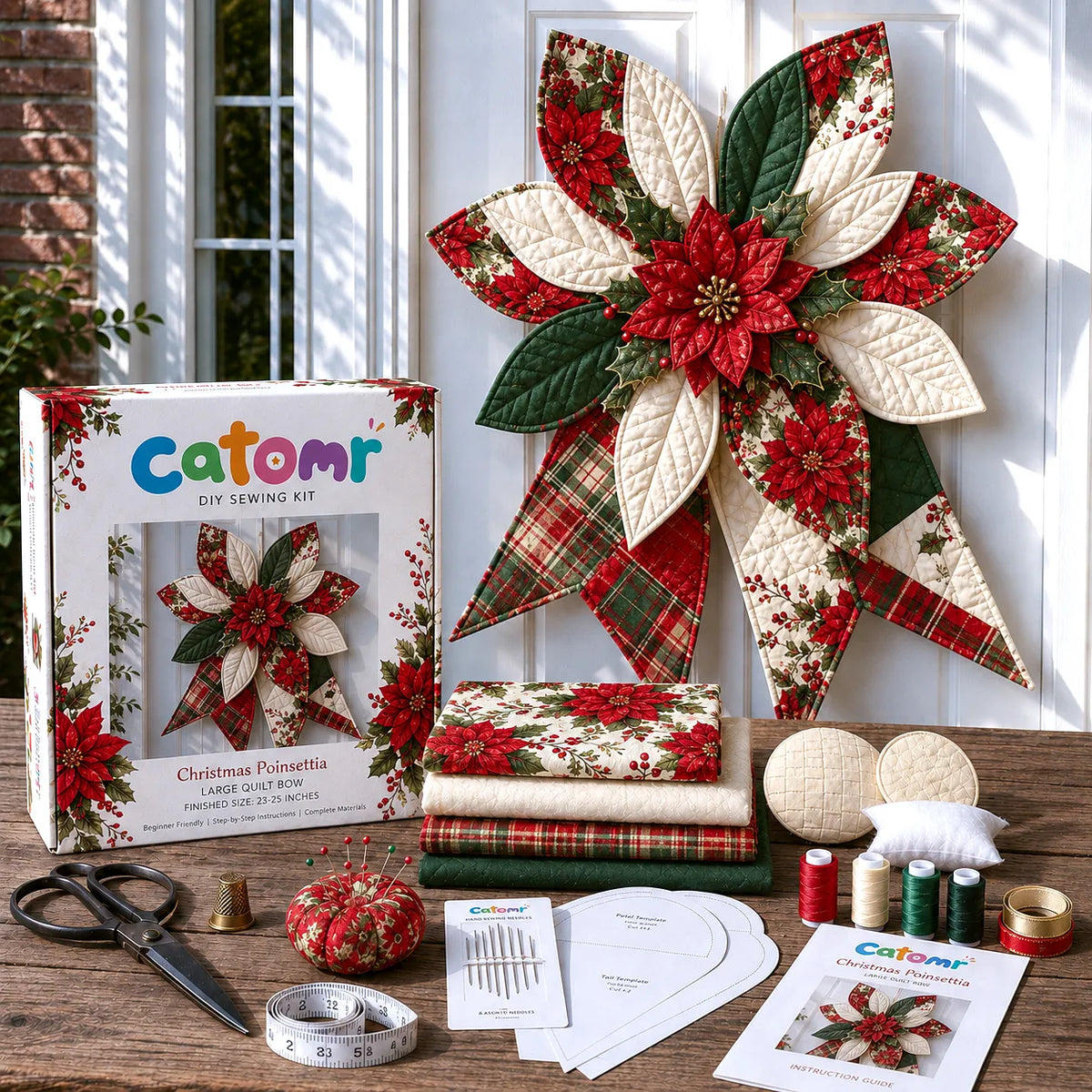 🎁✨Last Day 55% OFF- Large Patchwork Bow Sewing Kit (Beginner-Friendly)