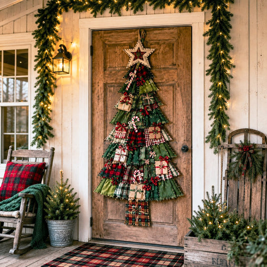 Beginner-Friendly DIY Oversized Patchwork Christmas Tree Door Hanging Kit | Complete Kit with All Tools & Step-by-Step Guide Included