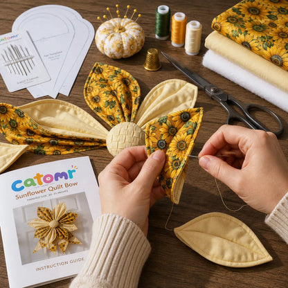 🎁✨Last Day 55% OFF- Large Patchwork Bow Sewing Kit (Beginner-Friendly)