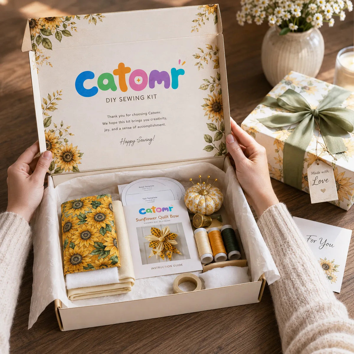 🎁✨Last Day 55% OFF- Large Patchwork Bow Sewing Kit (Beginner-Friendly)