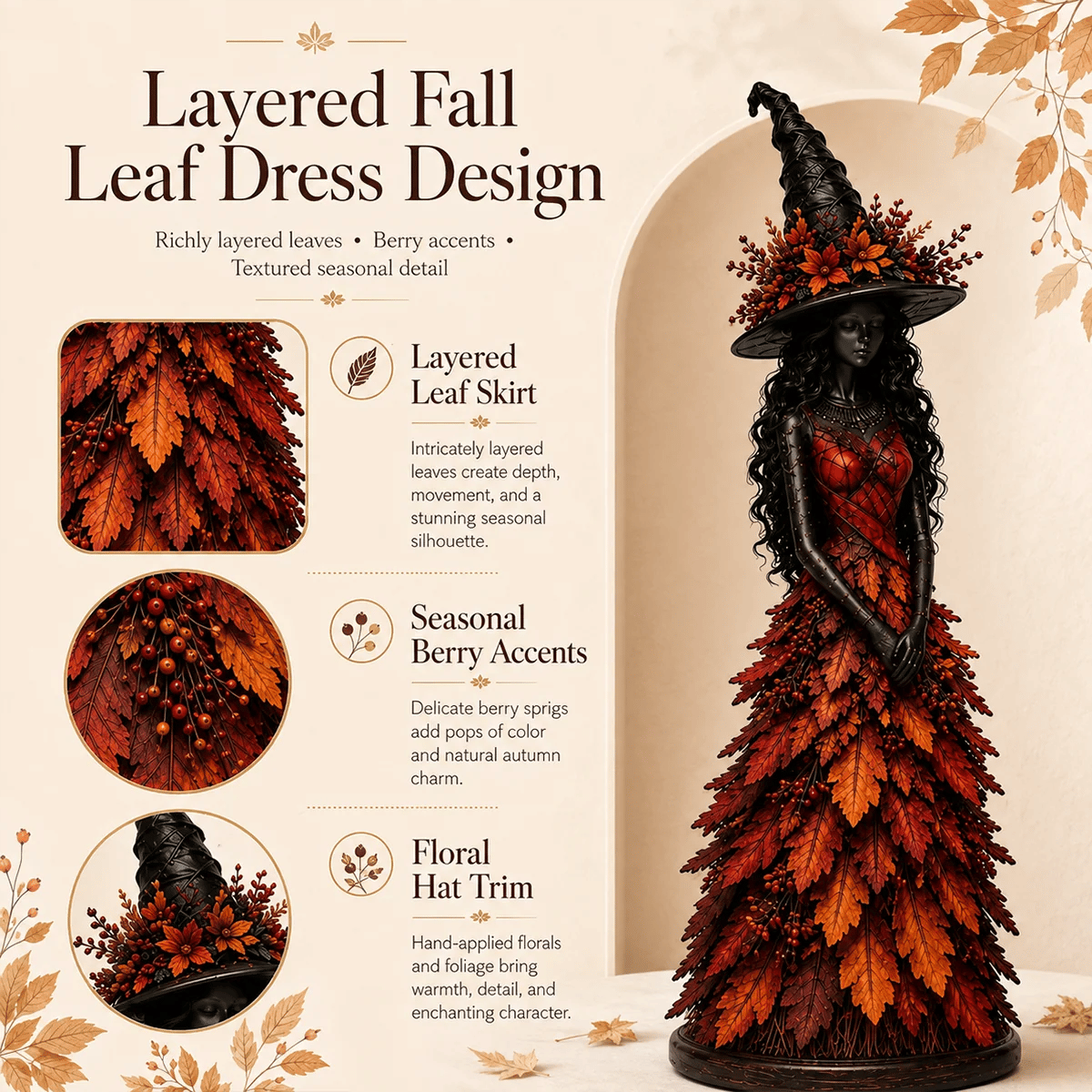 📦 Free Shipping🧙‍♀️Enchanted Autumn Witch Figurine
