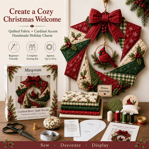 ⏳ Last Day 49% OFF – 🎄Beginner-Friendly DIY Christmas Fabric Wreath Kit Collection | Complete Kit with Coordinated Fabrics, Wreath Materials & Step-by-Step Guide Included 💕