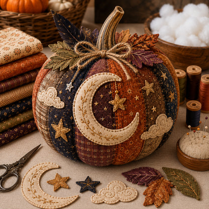 Cozy Harvest Pumpkin Patchwork Kit – DIY Quilted Fall Décor