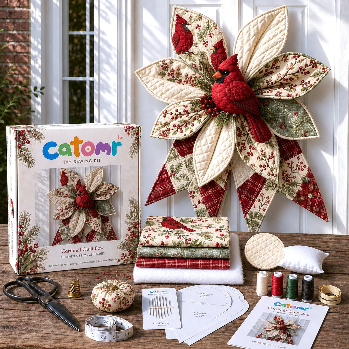 🎁✨Last Day 55% OFF- Large Patchwork Bow Sewing Kit (Beginner-Friendly)