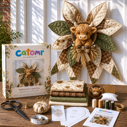🎁✨Last Day 55% OFF- Large Patchwork Bow Sewing Kit (Beginner-Friendly)