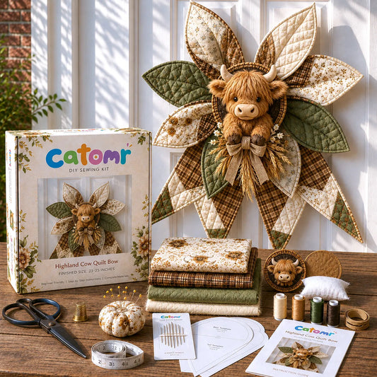 🎁✨Last Day 55% OFF- Large Patchwork Bow Sewing Kit (Beginner-Friendly)