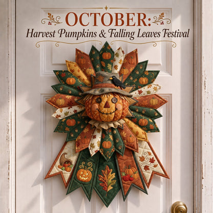 12-Month Themed Quilted Door Hanger Sewing Kit | Beginner-Friendly DIY with Fabrics & Instructions