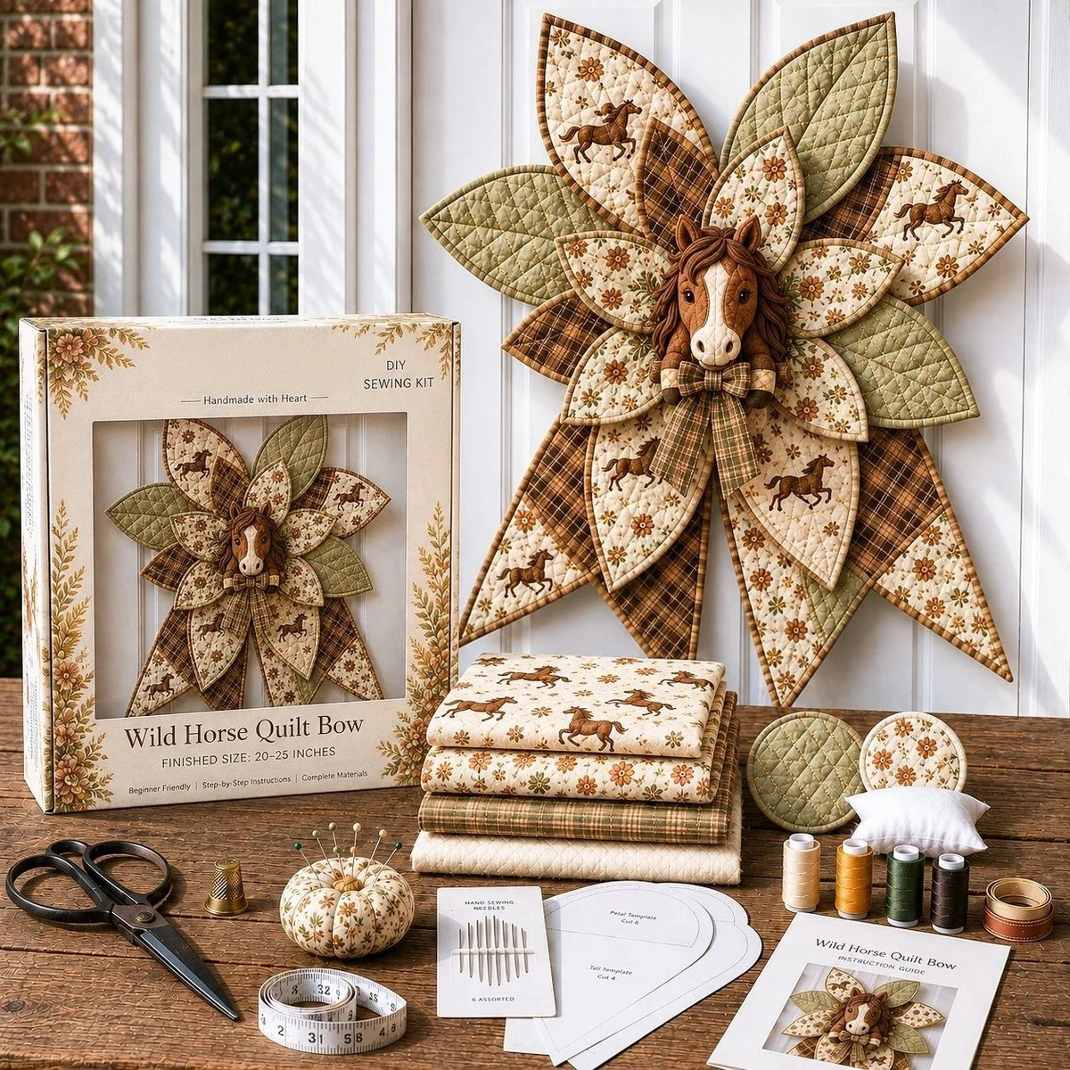 DIY Quilted Animal Door Hanging Sewing Kit