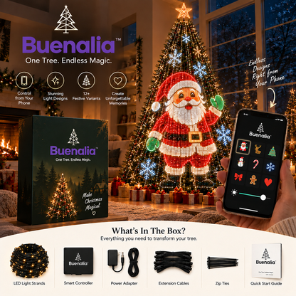 Northglow™ Smart Tree Lights — 12 Animated Designs, Run From Your Phone