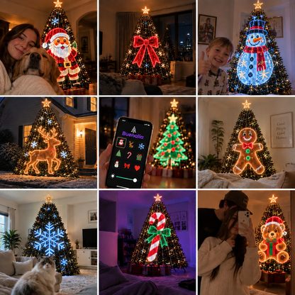 Northglow™ Smart Tree Lights — 12 Animated Designs, Run From Your Phone